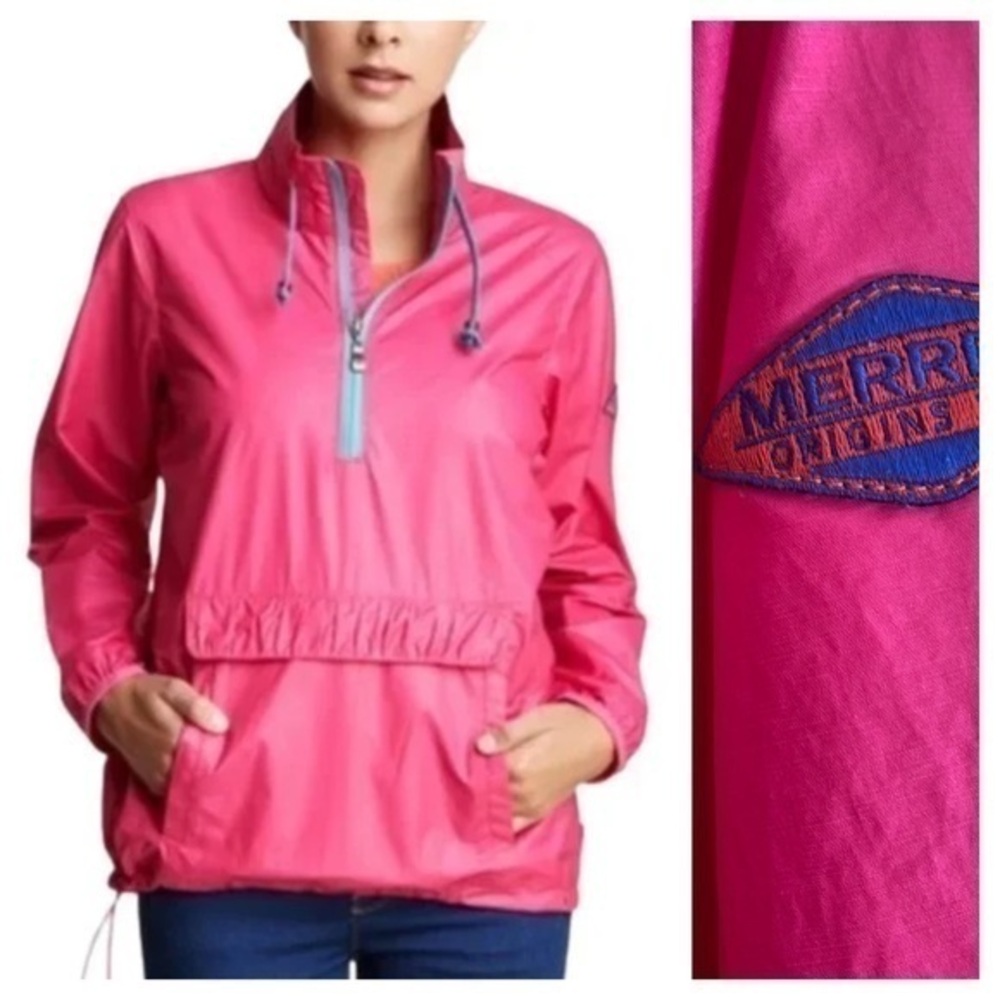 Merrell Pink Avalon Half Zip Pullover Wind Rush Jacket Gorpcore Windbreaker S